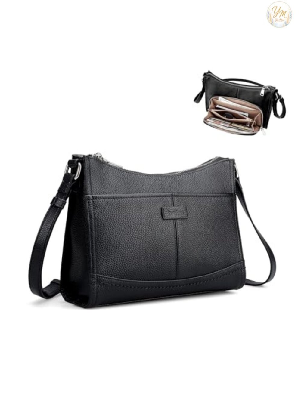 Genuine Leather Crossbody Bag RFID Wallet Purse Travel